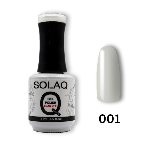 001-SOLAQ-NAIL-POLISH Ημιμόνιμο Βερνίκι 15ml - Milky White (001)