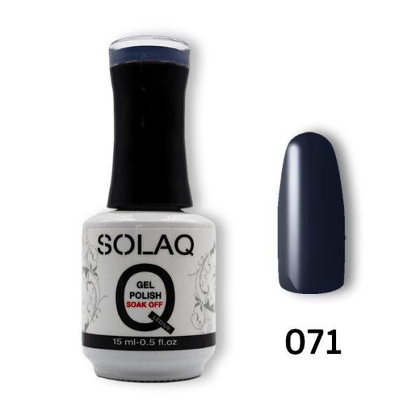 071-SOLAQ-NAIL-POLISH Ημιμόνιμο Βερνίκι 15ml - Midnight Blue (071)