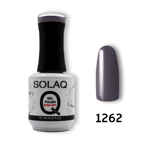 1262-SOLAQ-NAIL-POLISH Ημιμόνιμο Βερνίκι 15ml - Violet Grey (1262)