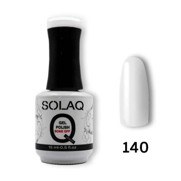 140-SOLAQ-NAIL-POLISH Ημιμόνιμο Βερνίκι 15ml - Ultra White (140)
