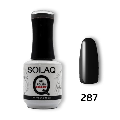 287-SOLAQ-NAIL-POLISH Ημιμόνιμο Βερνίκι 15ml - Black (287)
