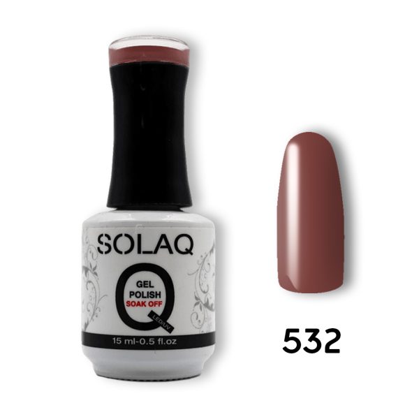 532-SOLAQ-NAIL-POLISH Ημιμόνιμο Βερνίκι 15ml - Classic Brown (532)