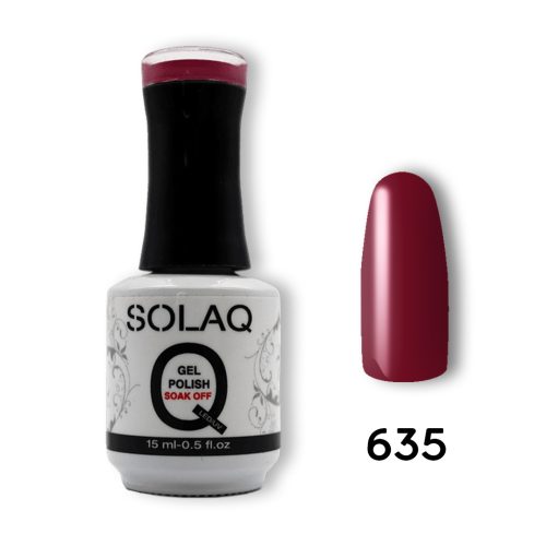 635-SOLAQ-NAIL-POLISH Ημιμόνιμο Βερνίκι 15ml - Burgundy (635)