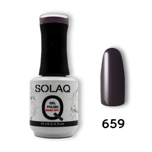 659-SOLAQ-NAIL-POLISH Ημιμόνιμο Βερνίκι 15ml - Anthracite (659)