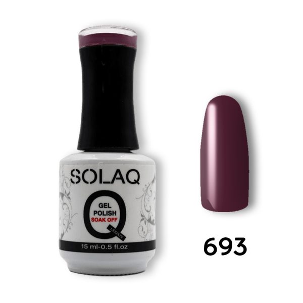 693-SOLAQ-NAIL-POLISH Ημιμόνιμο Βερνίκι 15ml - Dark Rose (693)
