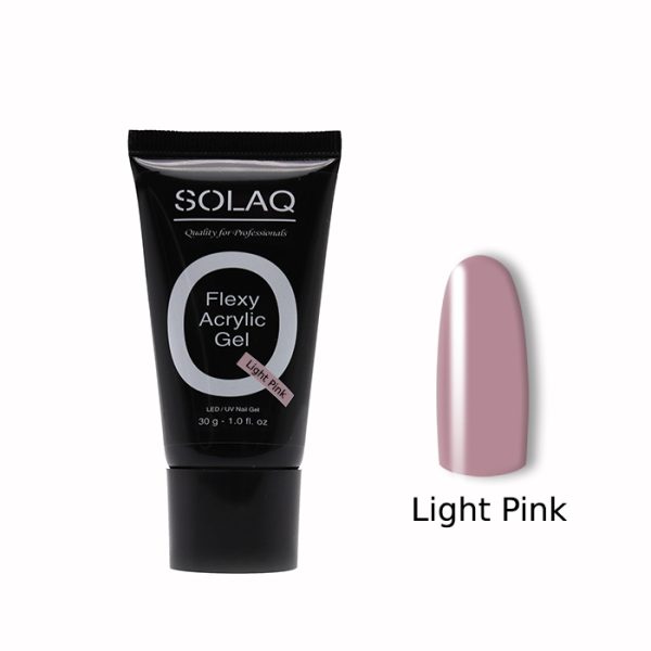 acrygel30-LIGHT-PINK SOLAQ Flexy Acrylic Gel 30gr