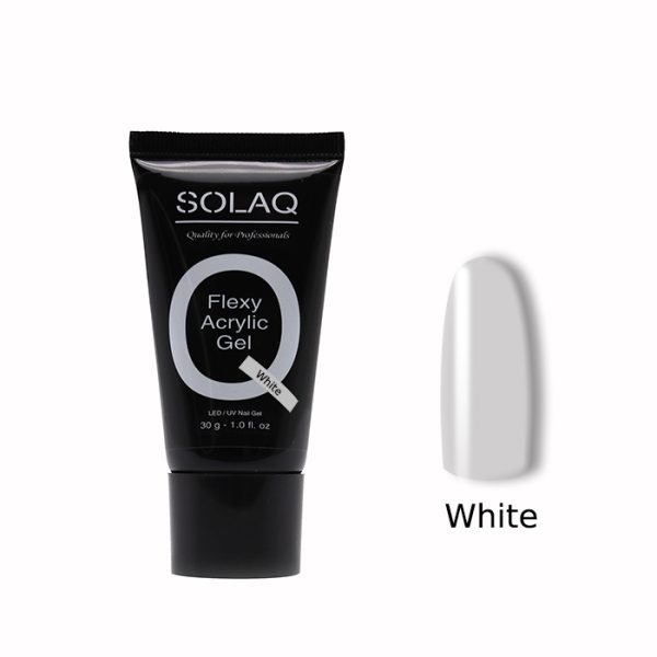 acrygel30-WHITE SOLAQ Flexy Acrylic Gel 30gr