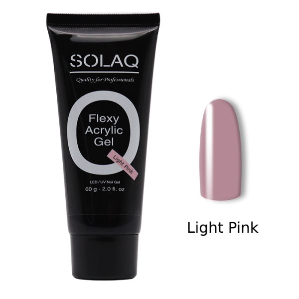 acrygel60-LIGHT-PINK SOLAQ Flexy Acrylic Gel 60gr